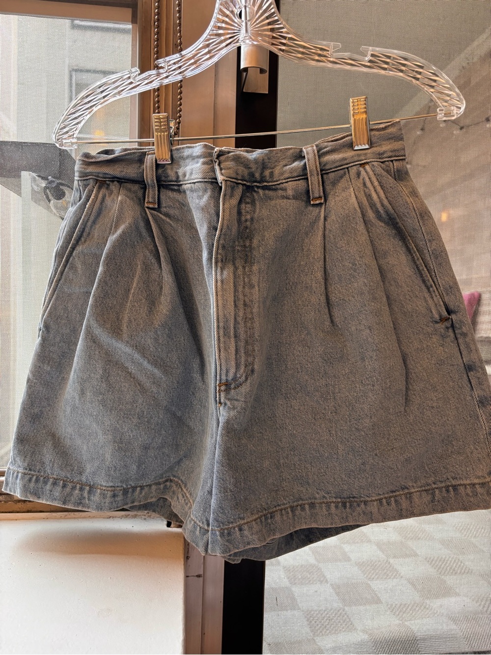 Agolde Pleated Vintage Shorts